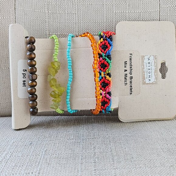Arizona Bracelet Set of 5 Friendship Wrist Band Mix and Match Multi Jewelry New - Picture 2 of 7